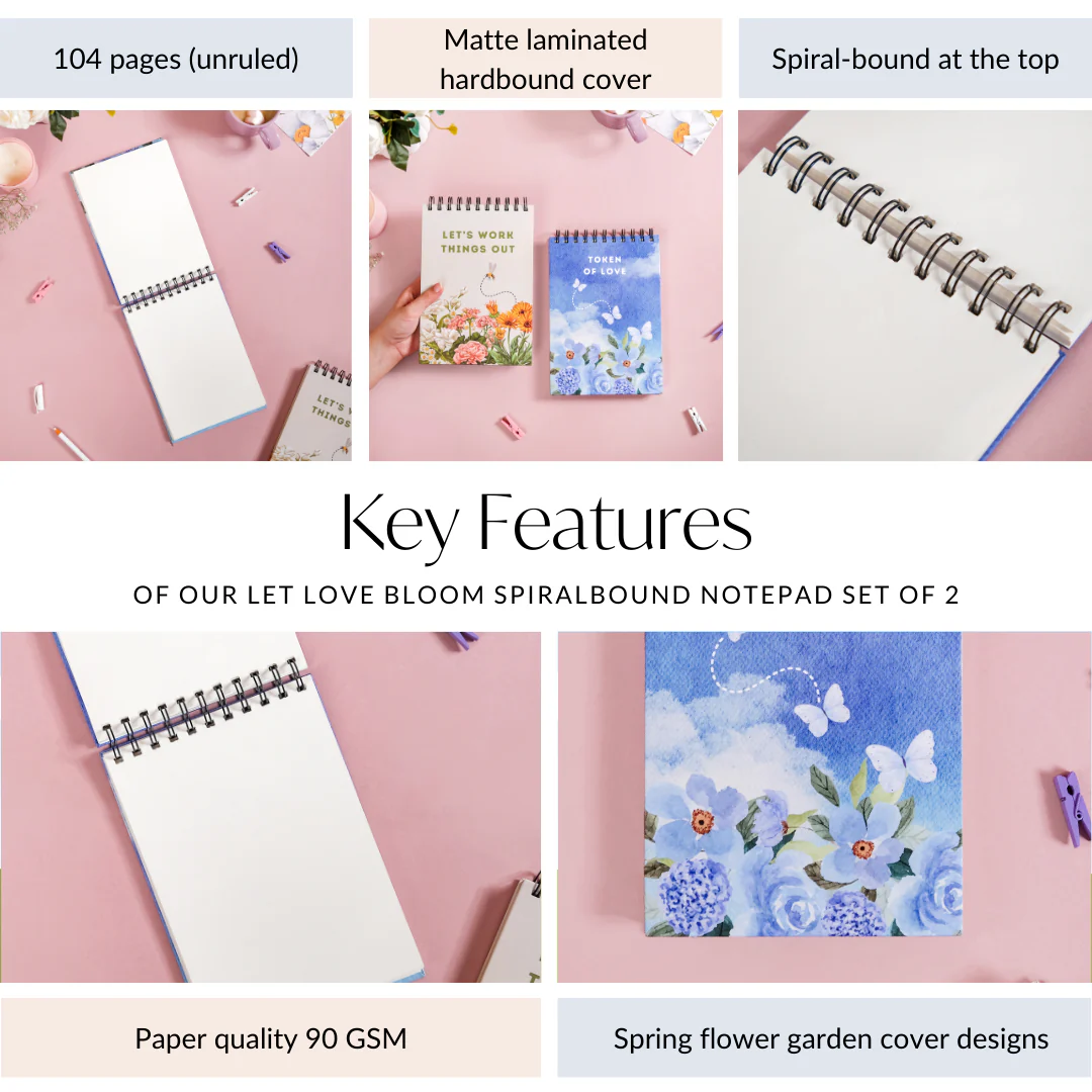 Love Garden Spiral Bound Notepad Set Of 2 - Image 5