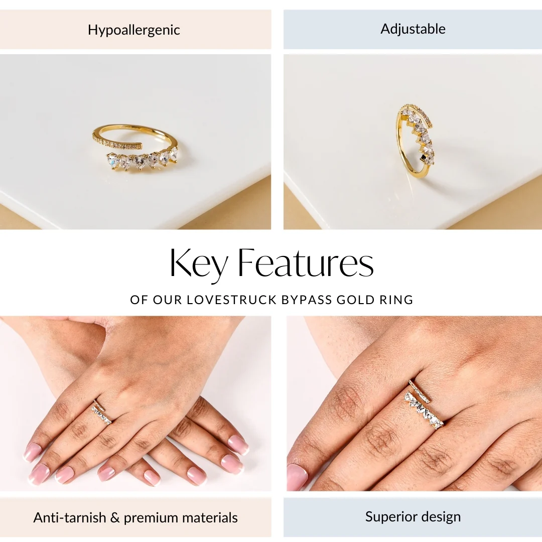 Lovestruck Bypass Gold Ring - Image 4