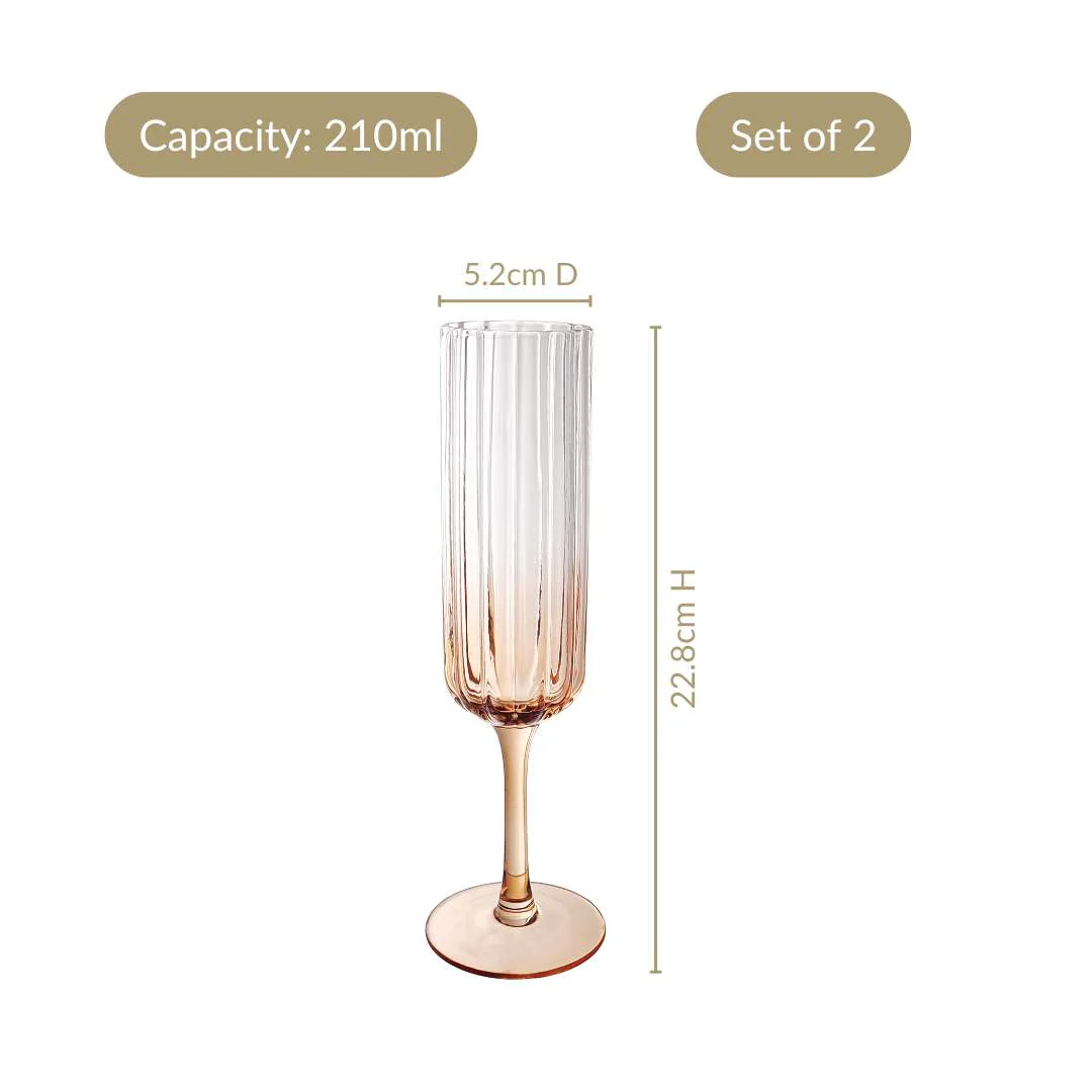 Lumos Champagne Glass Set Of 2 210ml - Image 4