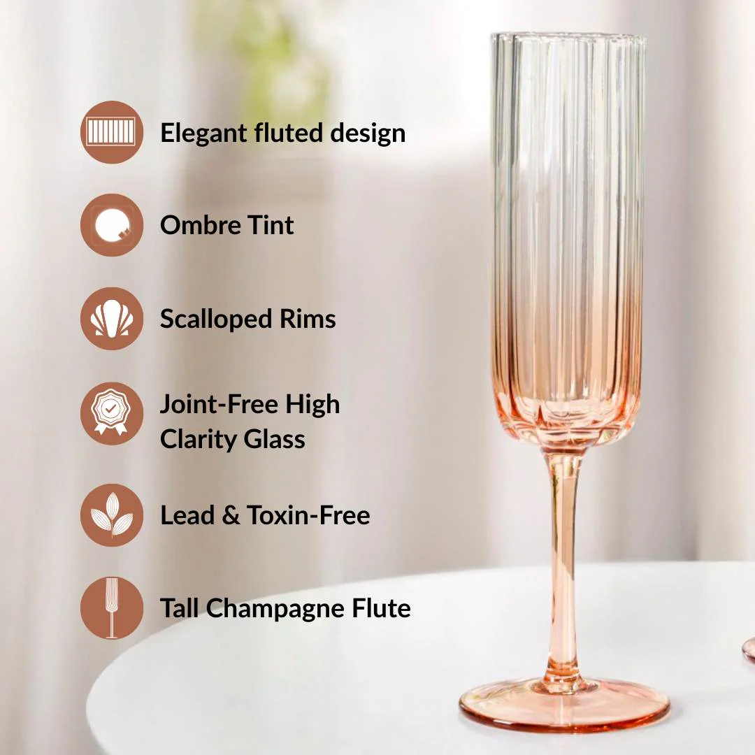 Lumos Champagne Glass Set Of 2 210ml - Image 6