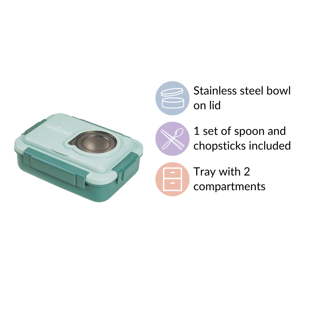 Lunch Box With 2 Sections Green 800ml - Image 18