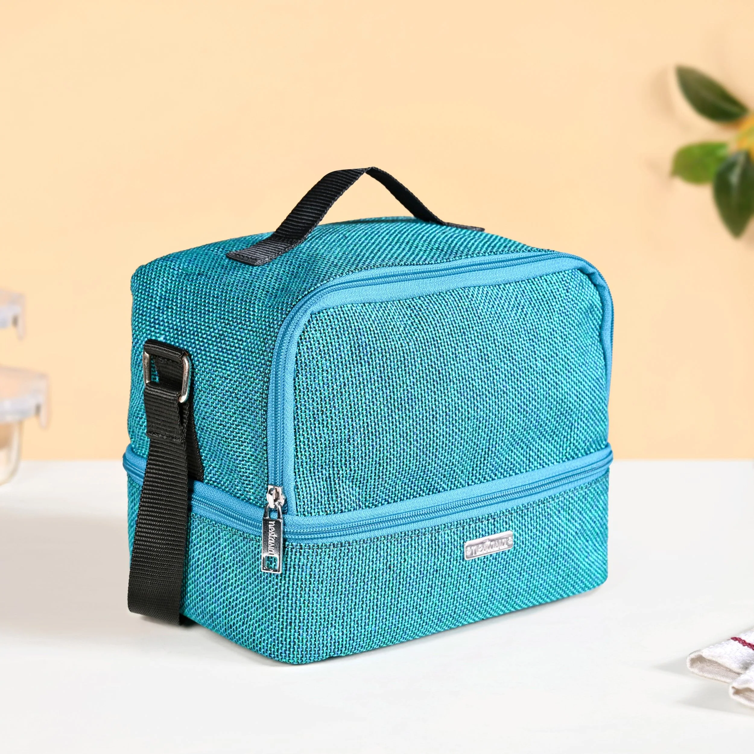 Lunchmate Double Compartment Insulated Lunch Bag Teal