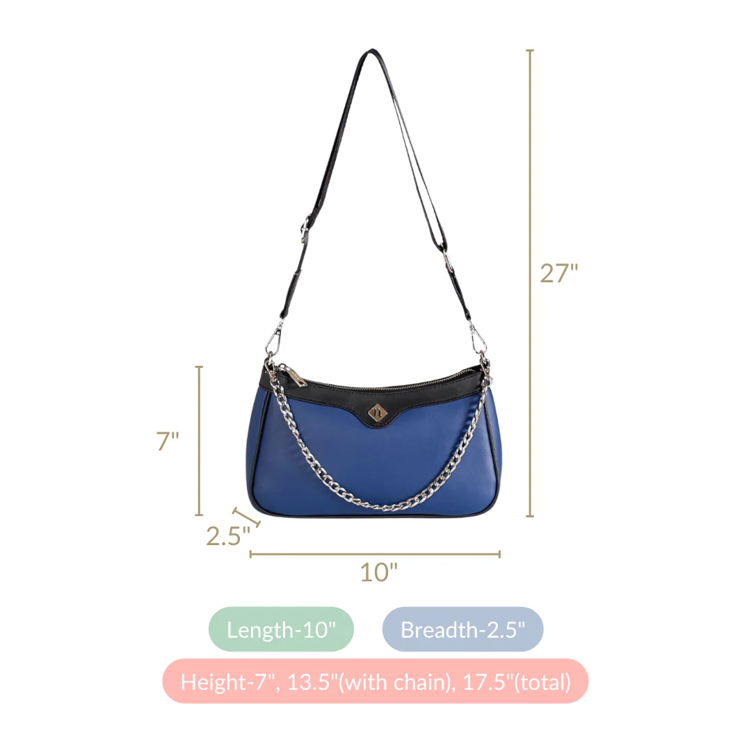 Lusso Blue Sling Handbag - Image 7