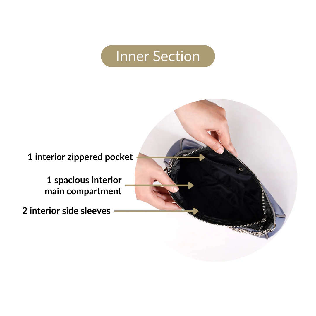 Lusso Blue Sling Handbag - Image 9
