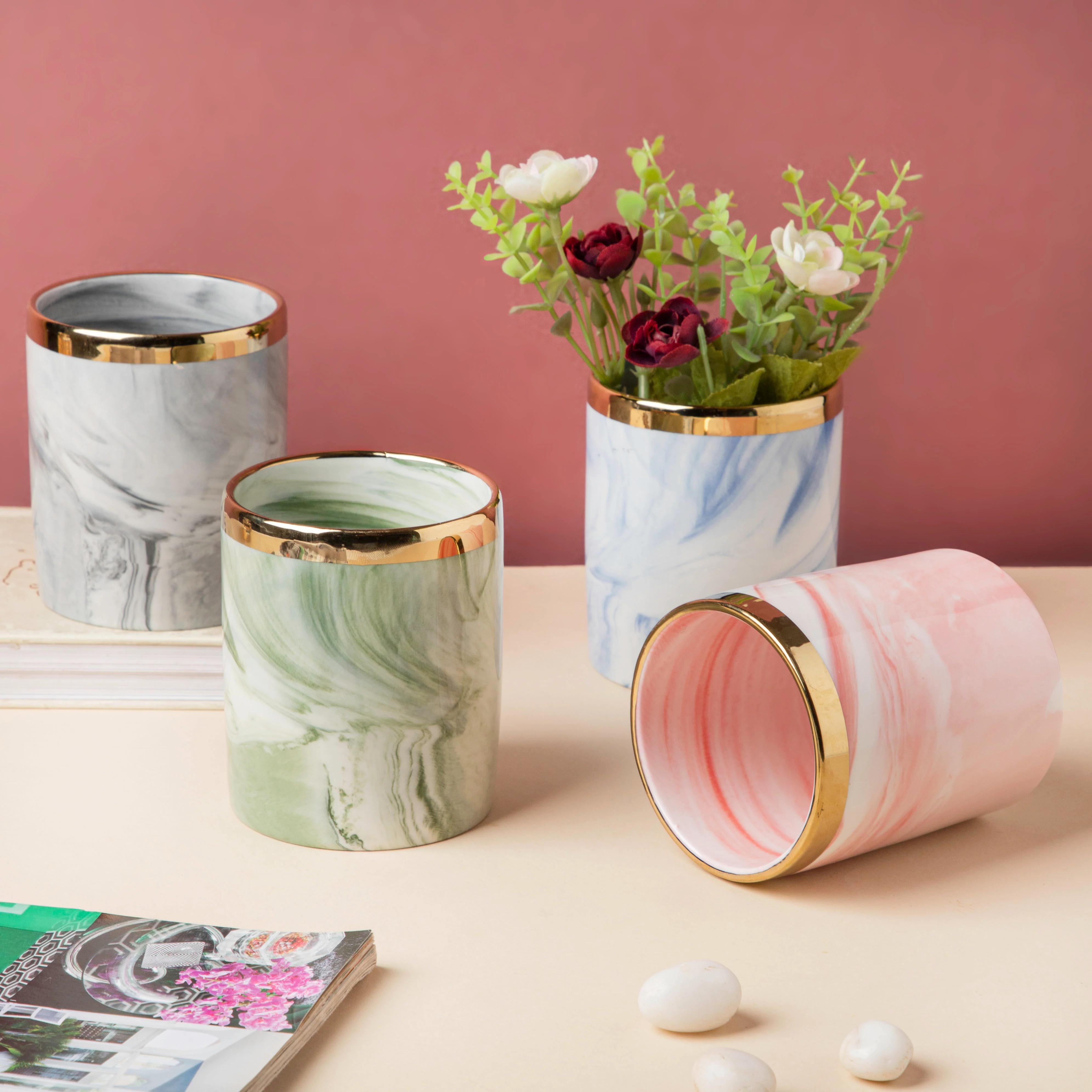 Luxe Ceramic Tumbler Blue - Image 5