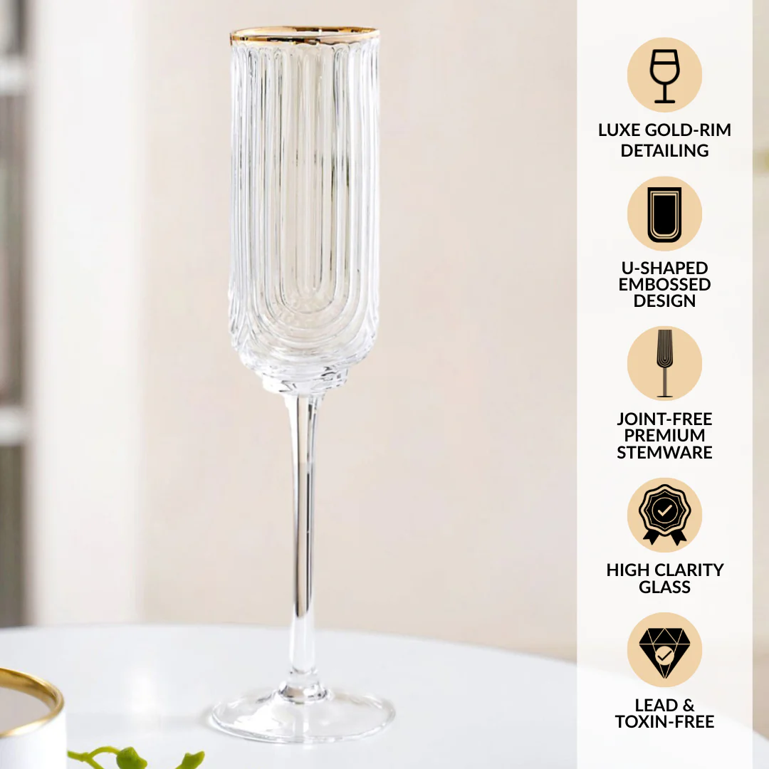 Luxe Champagne Glass Set Of 2 240ml - Image 3