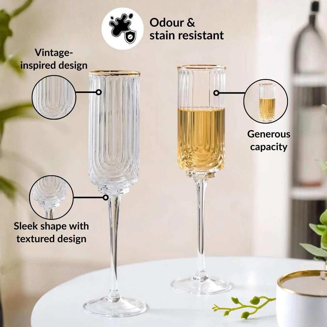 Luxe Champagne Glass Set Of 2 240ml - Image 5