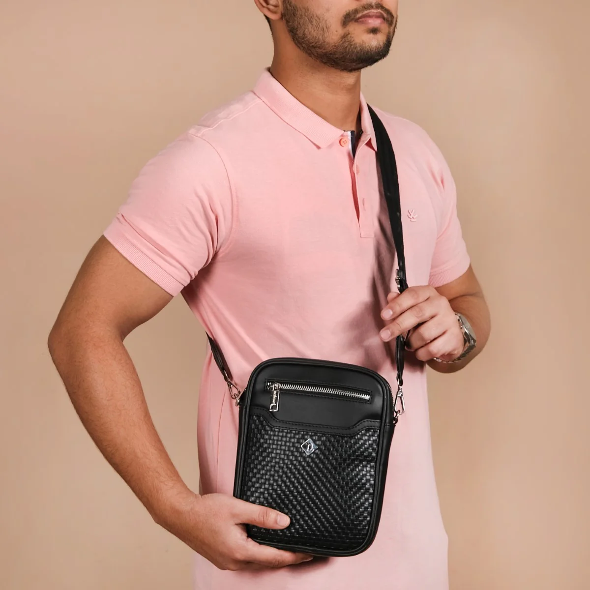 Luxe Crossbody Belt Bag Black - Image 9