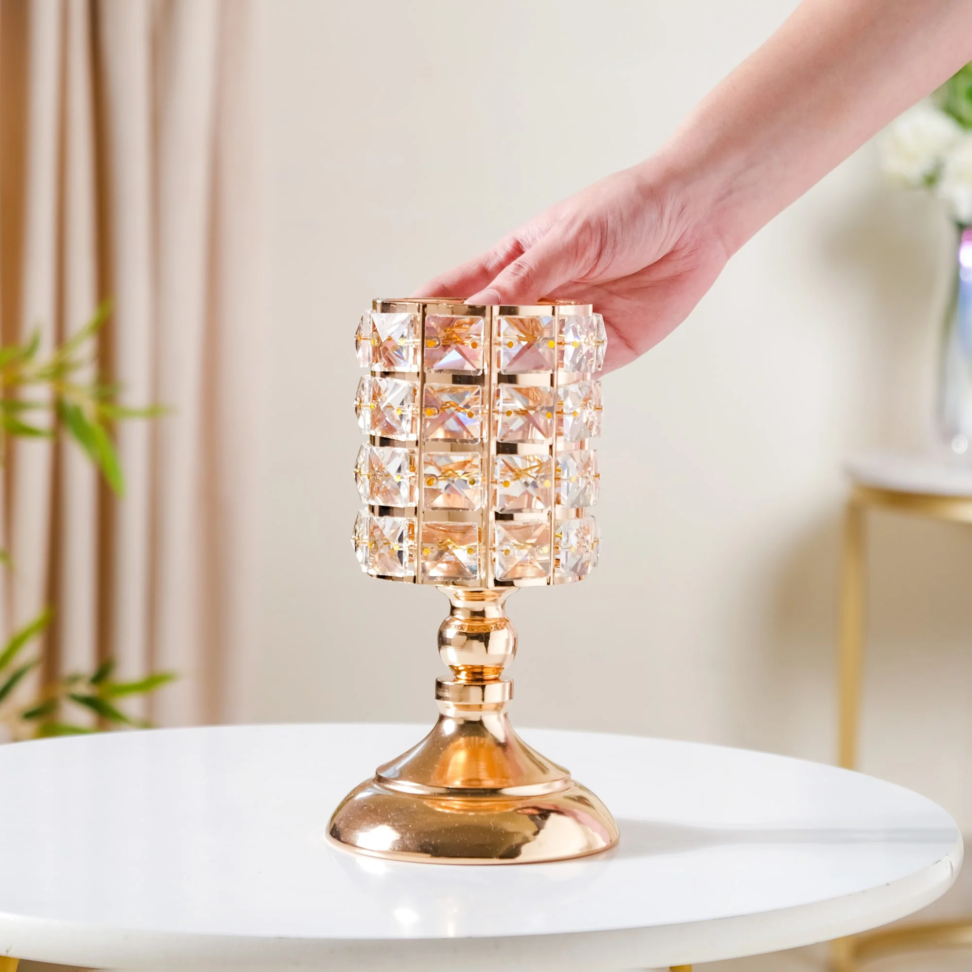 Luxe Crystal Votive Candle Holder Stand Small - Image 2