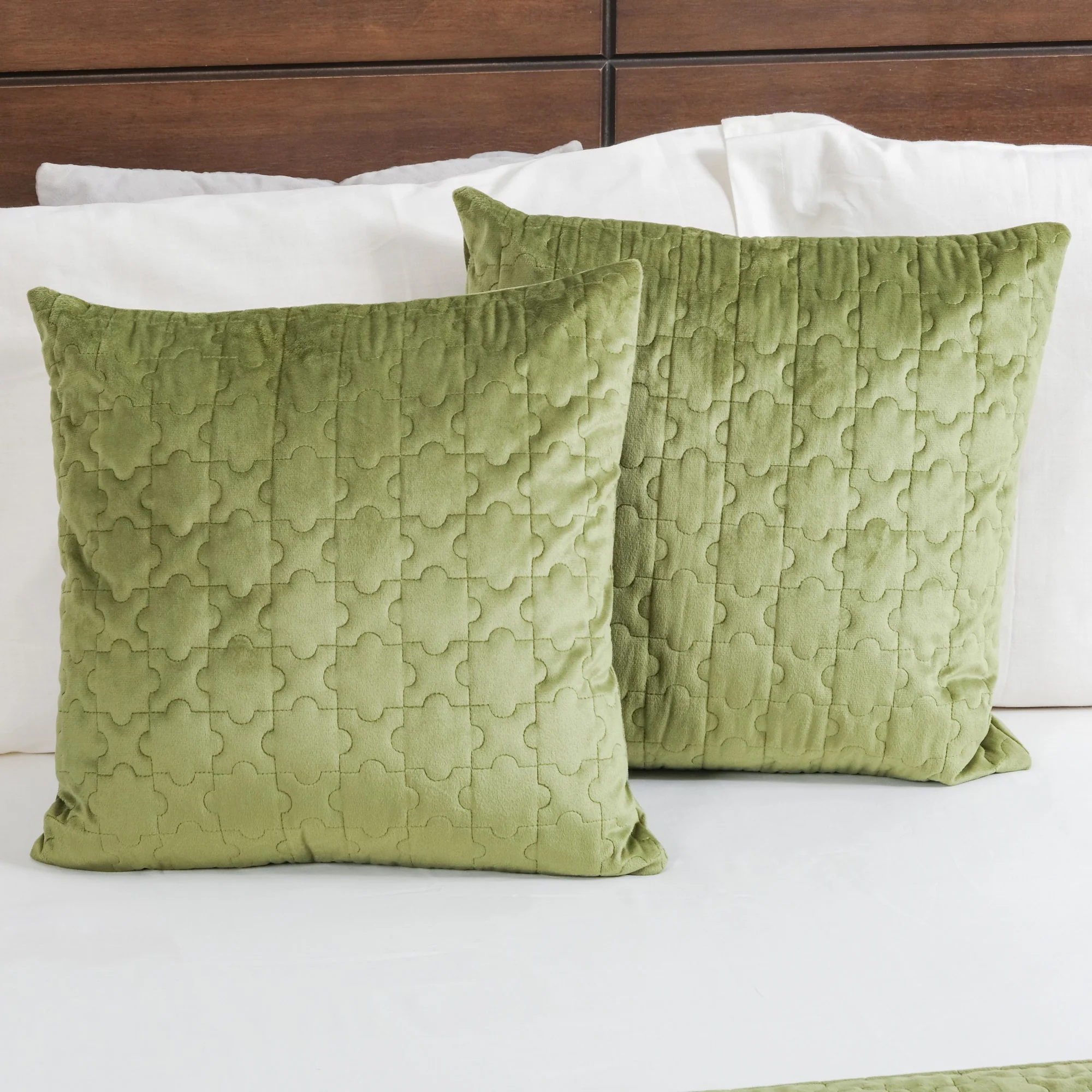 Luxe Cushion Cover & Runner Set Of 3 Green - Image 10