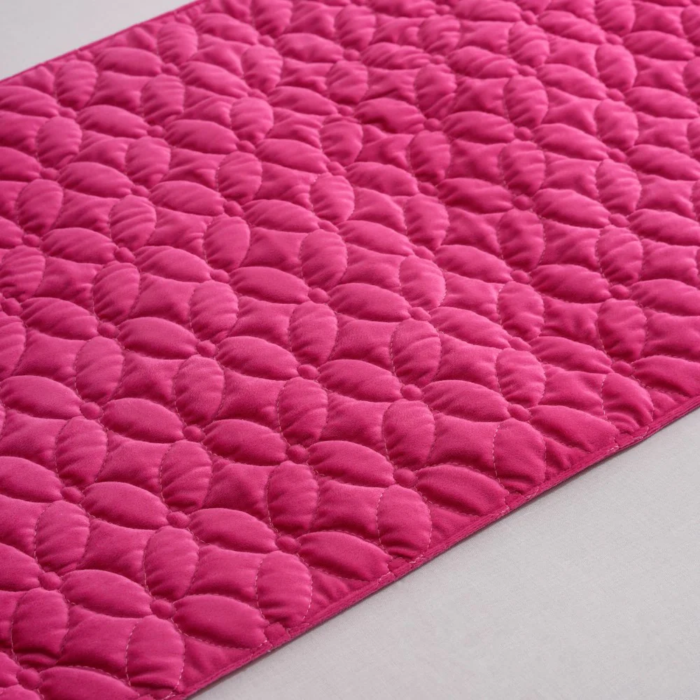 Luxe Cushion Cover & Runner Set Of 3 Magenta - Image 3