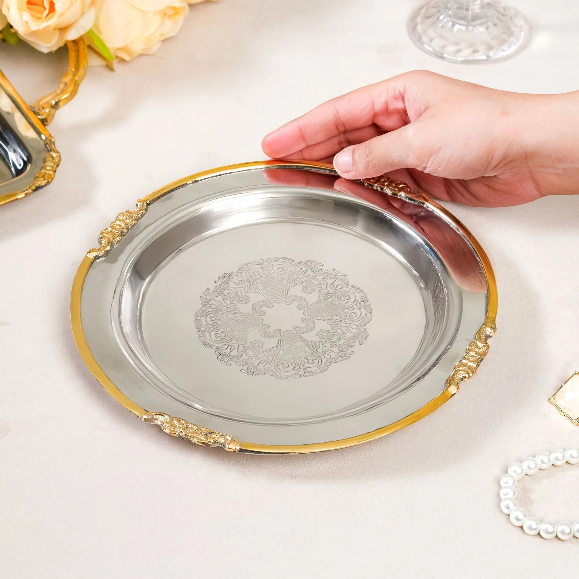 Luxe Dual Tone Decorative Tray - Image 3