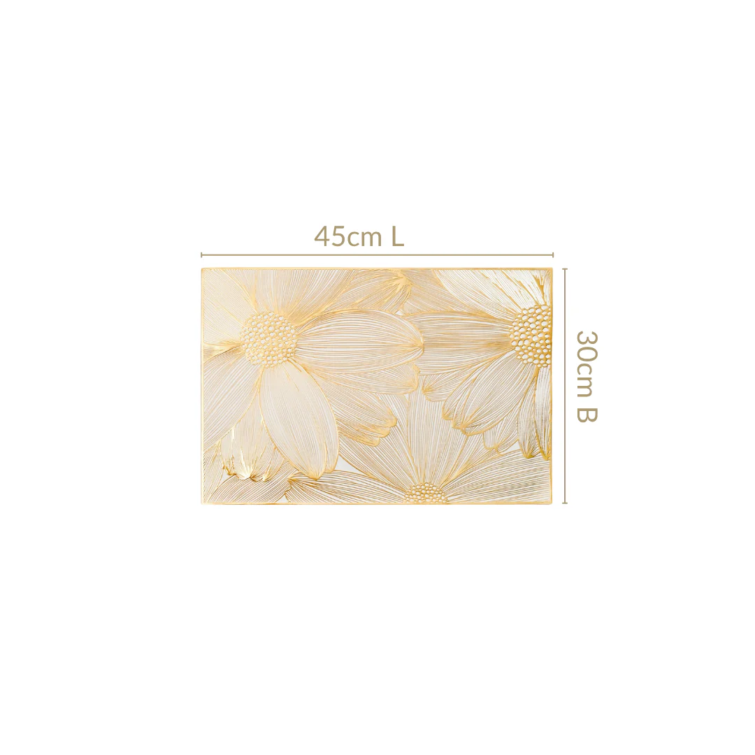 Luxe Golden Petals Table Mat Set Of 6 - Image 3