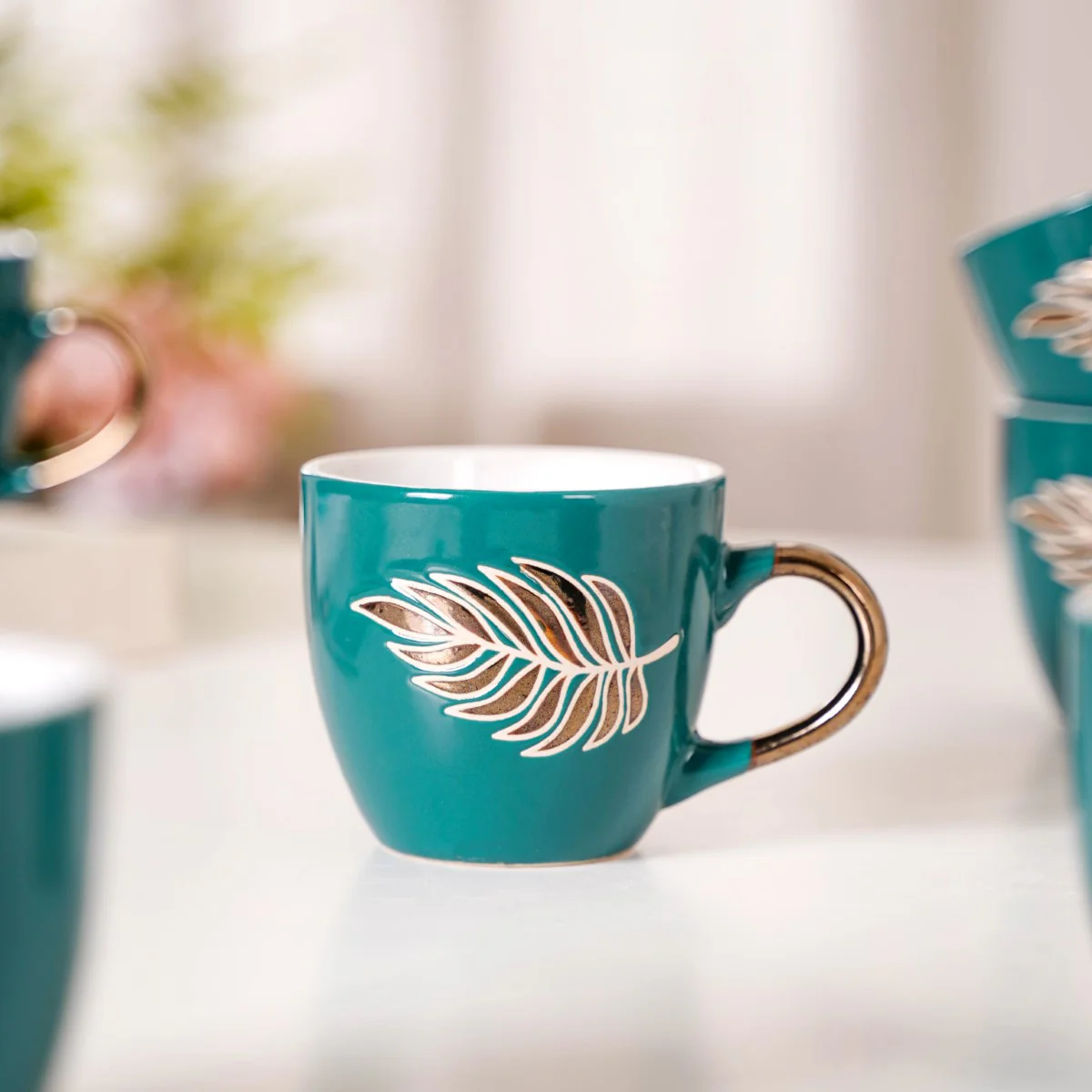Luxe Leaf Green Tea Cup Set Of 6 250ml - Image 3