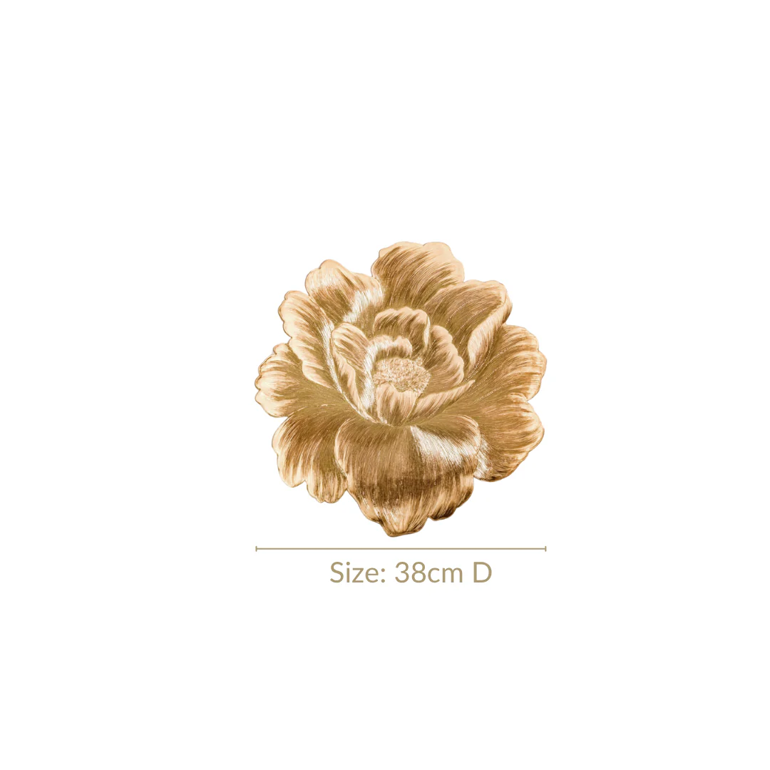 Luxe Peony Bloom Gold Table Mat Set Of 6 - Image 5