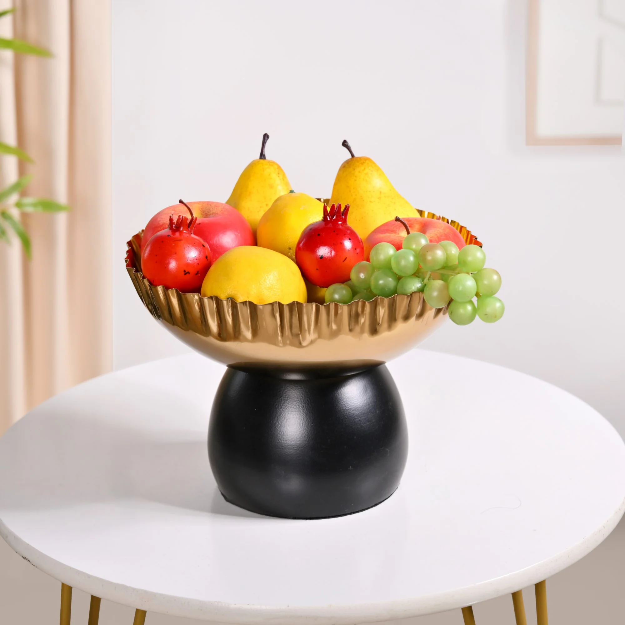 Luxe Round Decorative Bowl With Pedestal - Image 8