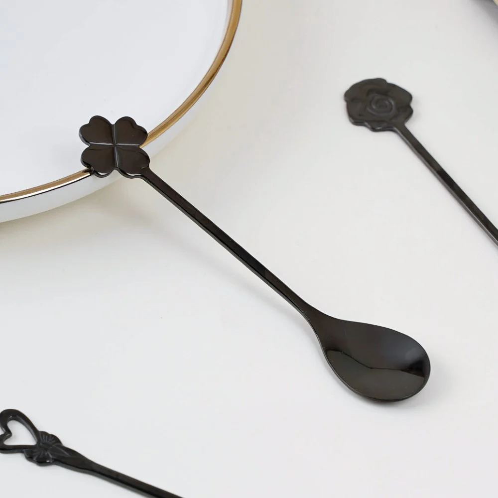 Luxe Stainless Steel Teaspoon Set Of 4 Black - Image 5