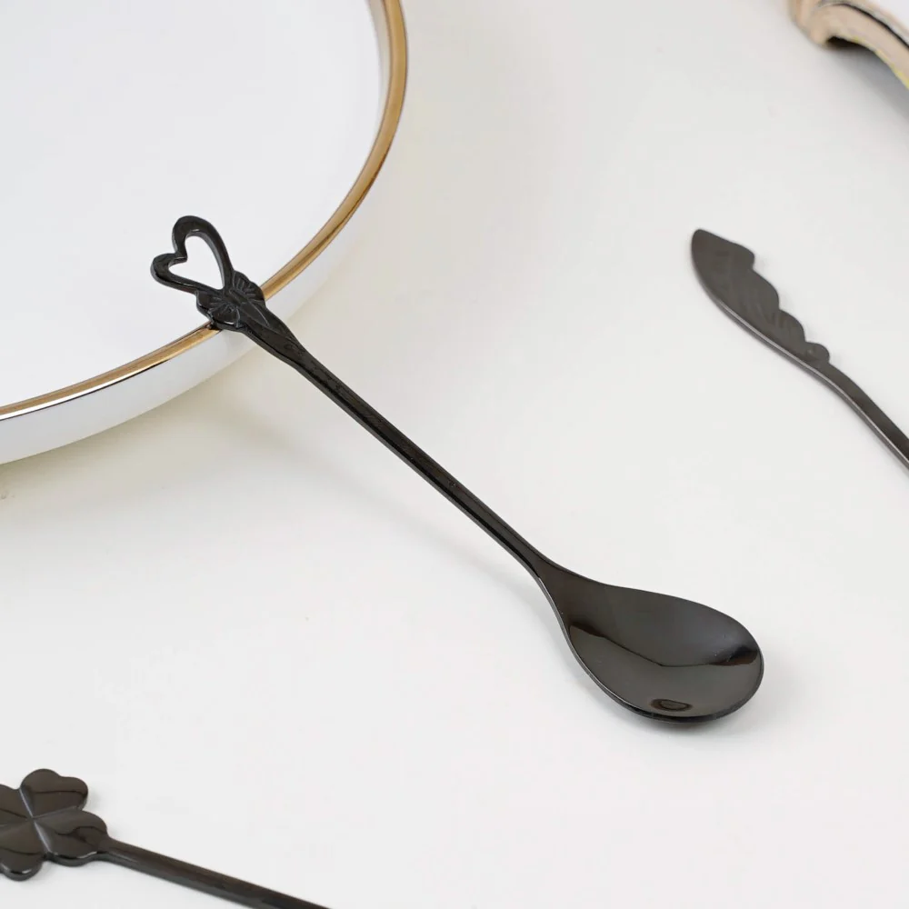 Luxe Stainless Steel Teaspoon Set Of 4 Black - Image 8