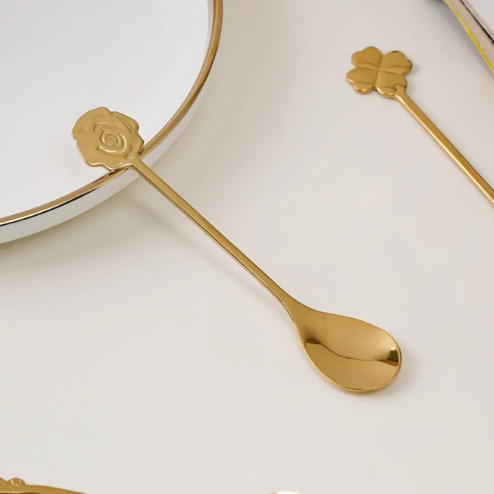 Luxe Stainless Steel Teaspoon Set Of 4 Golden - Image 5