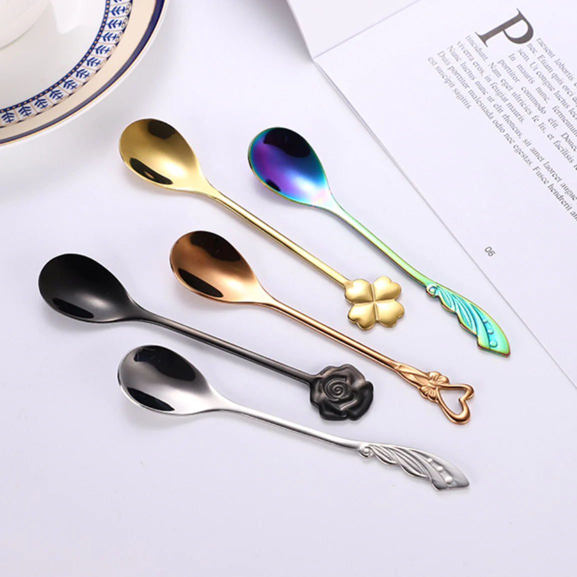 Luxe Stainless Steel Teaspoon Set Of 4 Multicolour - Image 2