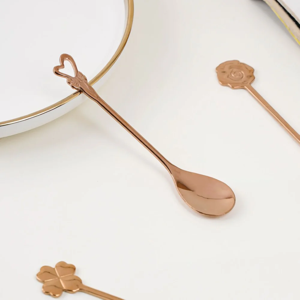 Luxe Stainless Steel Teaspoon Set Of 4 Rose Gold - Image 6