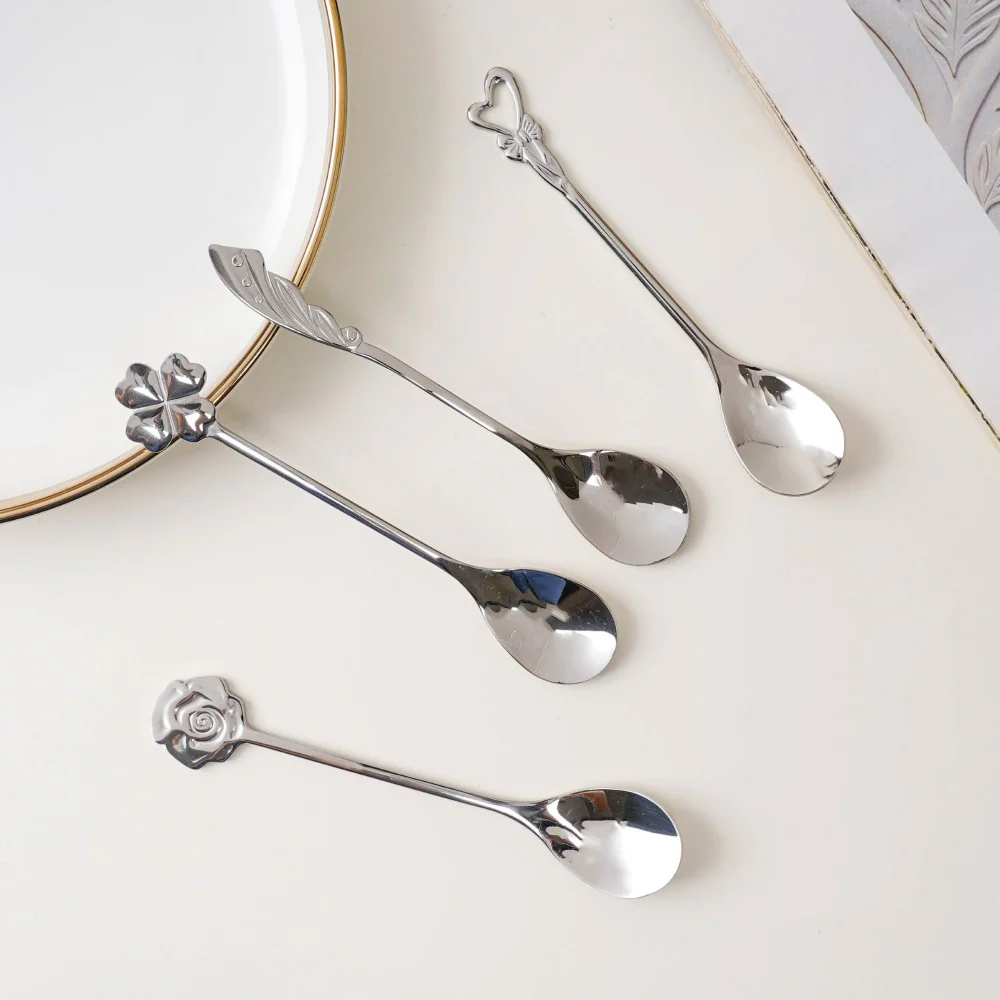 Luxe Stainless Steel Teaspoon Set Of 4 Silver - Image 3