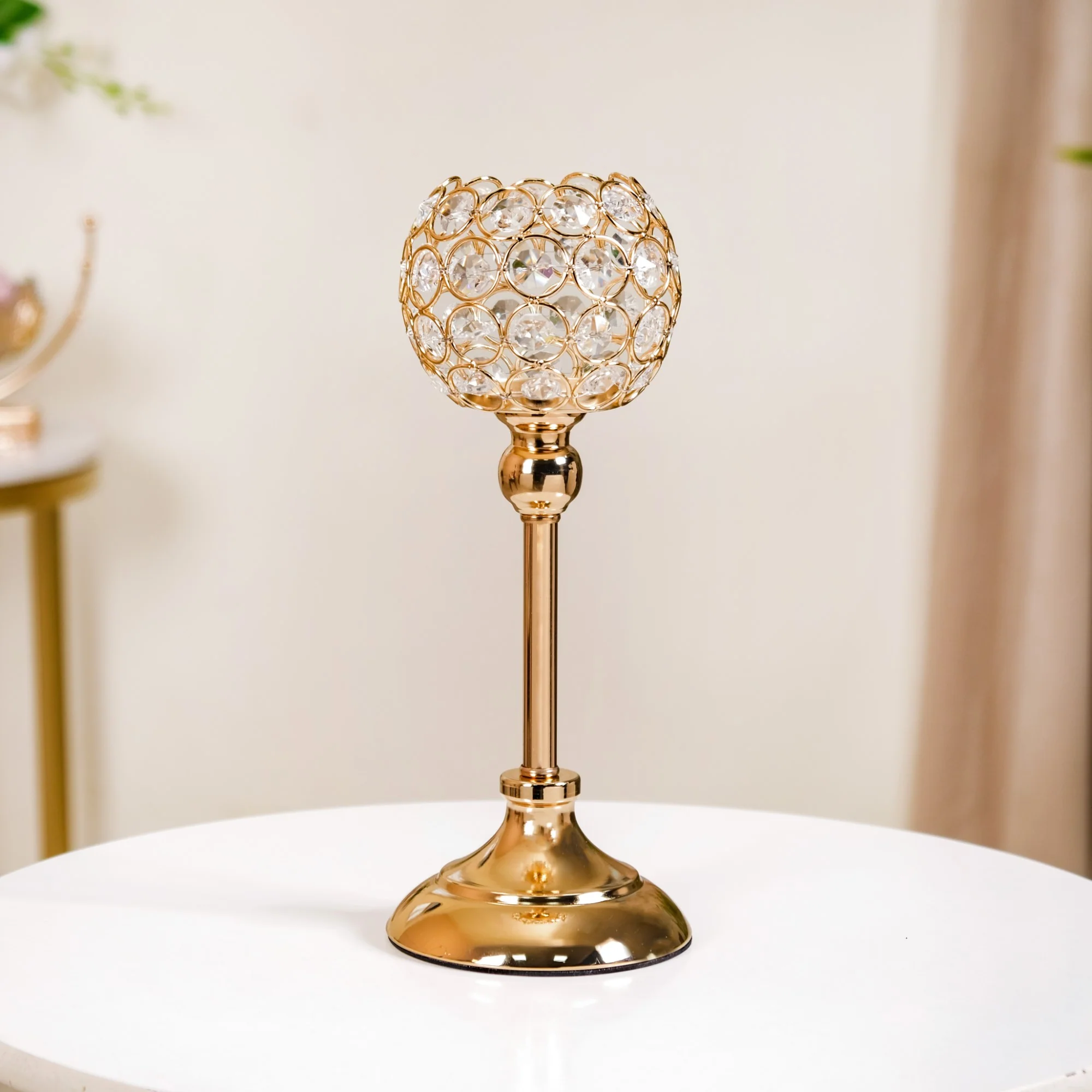 Luxurious Crystal Votive Candle Holder Stand Set Of 2 - Image 5