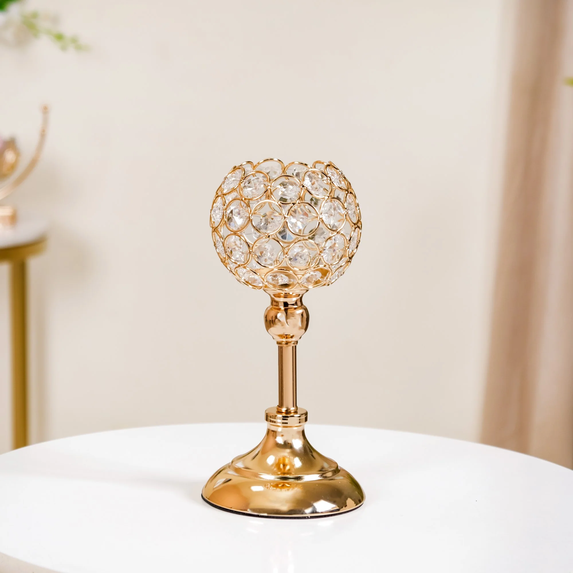 Luxurious Crystal Votive Candle Holder Stand Set Of 2 - Image 6