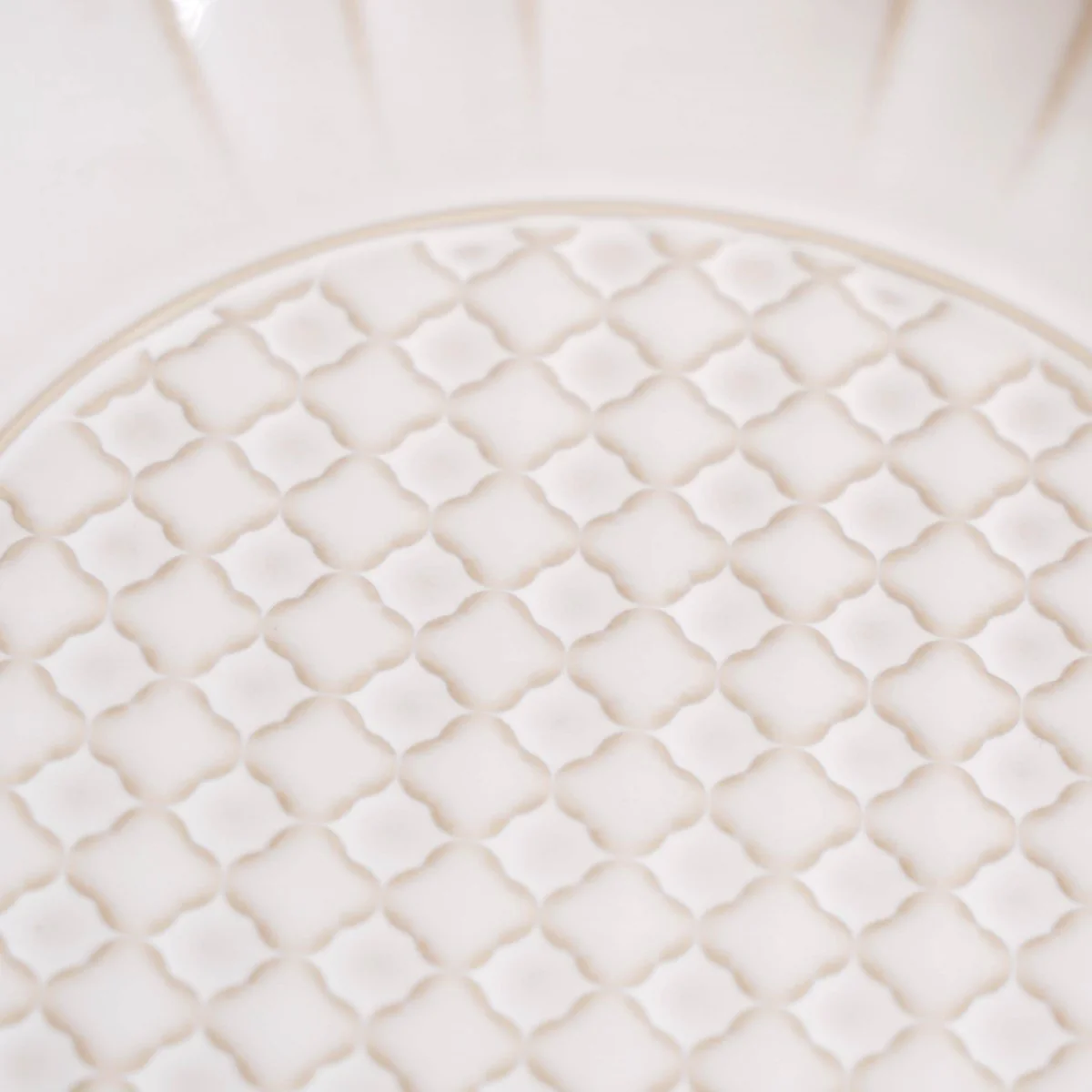 Luxury Ceramic Stoneware Dinner Plate Set Of 4 Ivory 10 Inch - Image 8