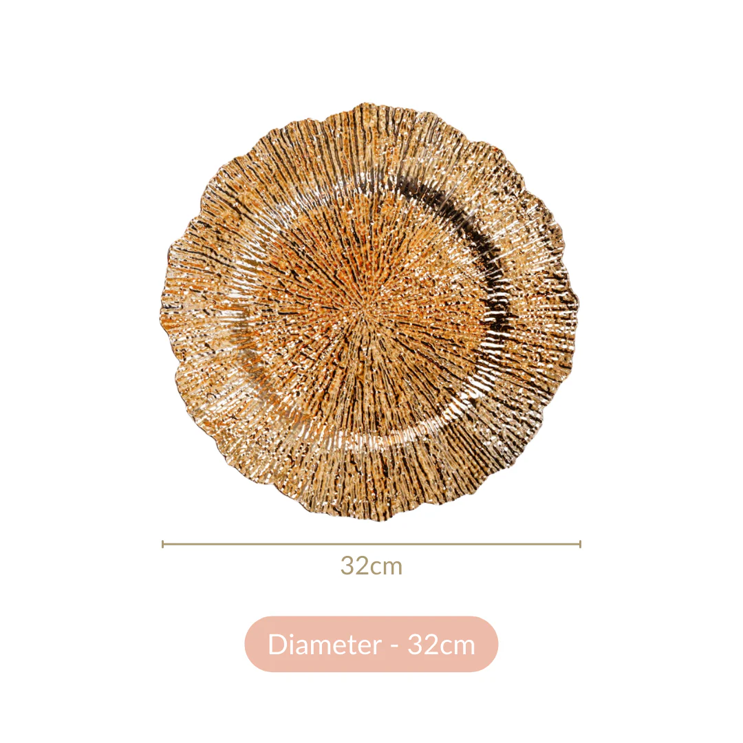 Luxury Gold Reef Charger Plate Set Of 6 12 Inch - Image 6