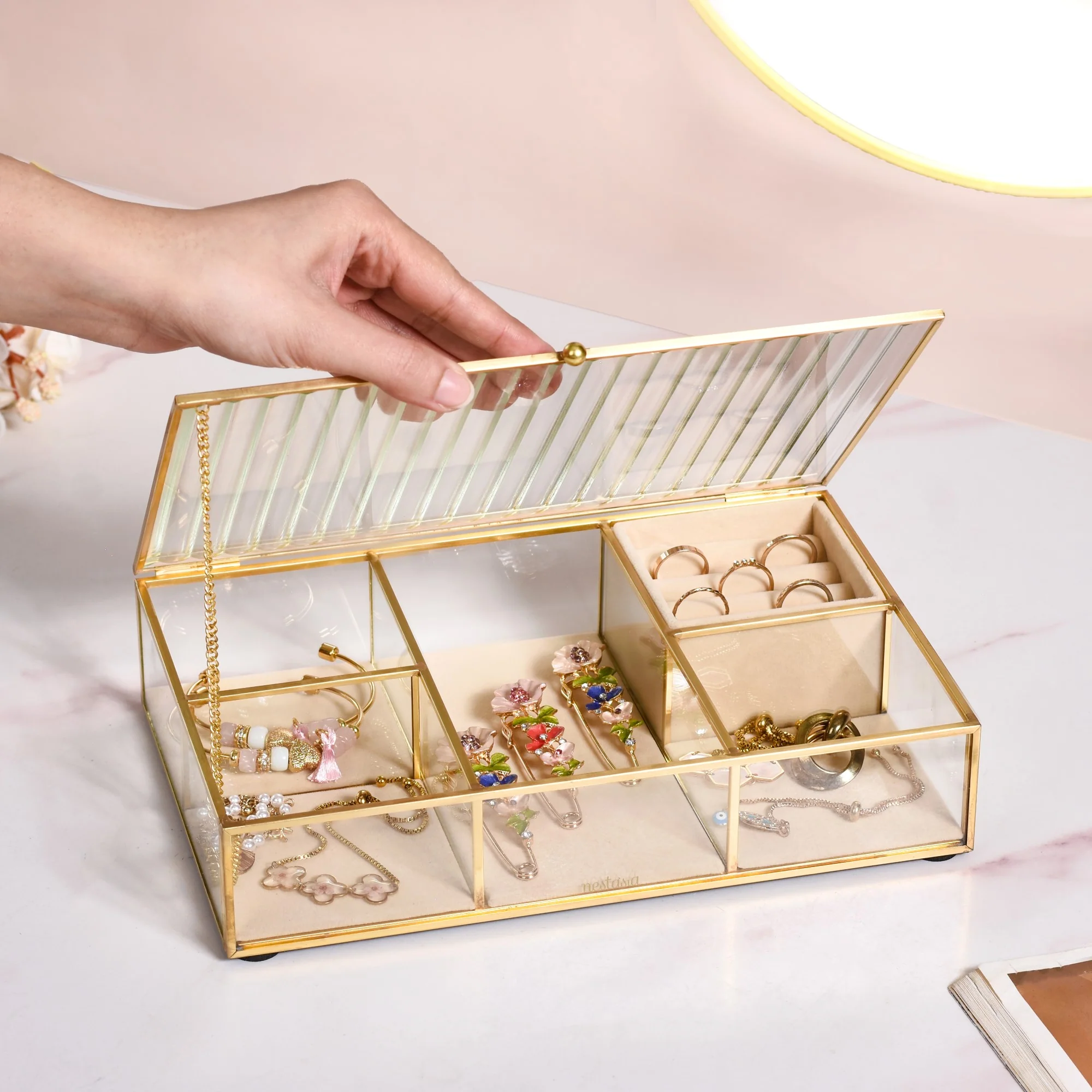 Luxury Jewellery Box With Velvet Base - Image 2