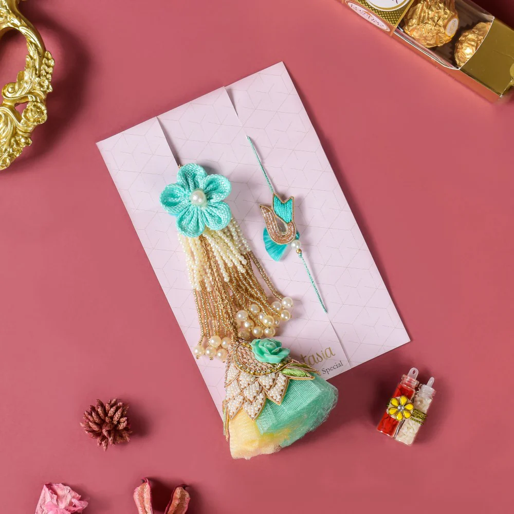Luxury Lumba Rakhi Gift Set Of 3 - Image 3