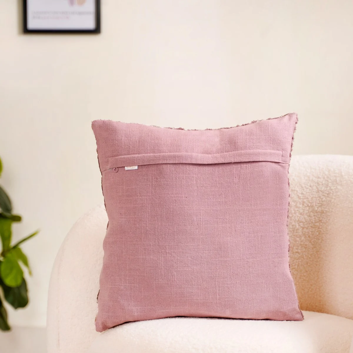 Luxury Mauve Ice Crush Square Cushion Cover 15x15 Inch - Image 8