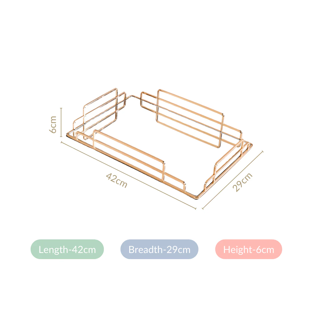 Luxury Minimalist Mirror Decorative Tray - Image 4