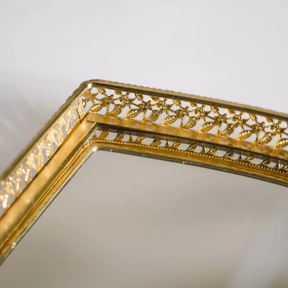 Luxury Mirror Tray Gold Set Of 3 - Image 20