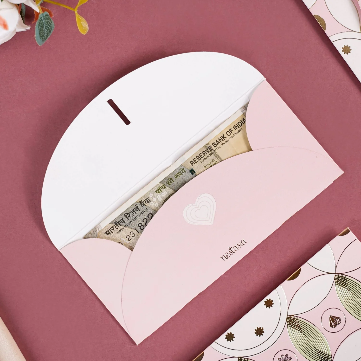 Luxury Wedding Gift Envelope Set Of 12 Pastel Pink - Image 2