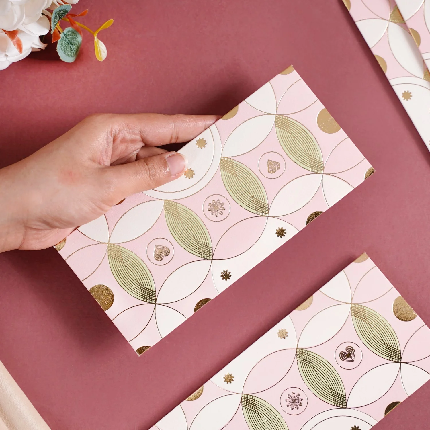 Luxury Wedding Gift Envelope Set Of 12 Pastel Pink - Image 3