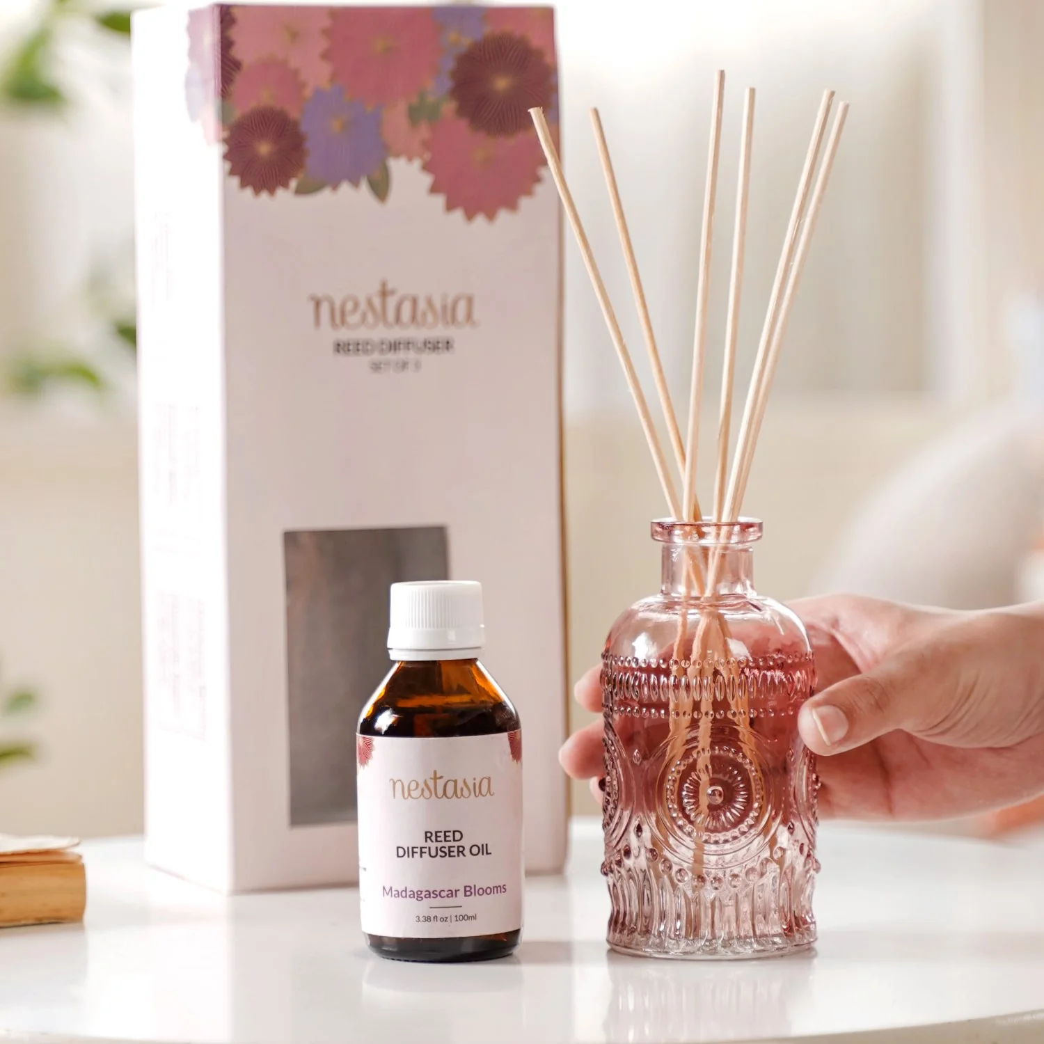 Madagascar Blooms Scented Reed Diffuser Set Of 3 - Image 3
