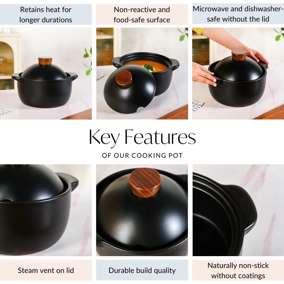 Maison Black Stew Pot 3600ml - Image 4