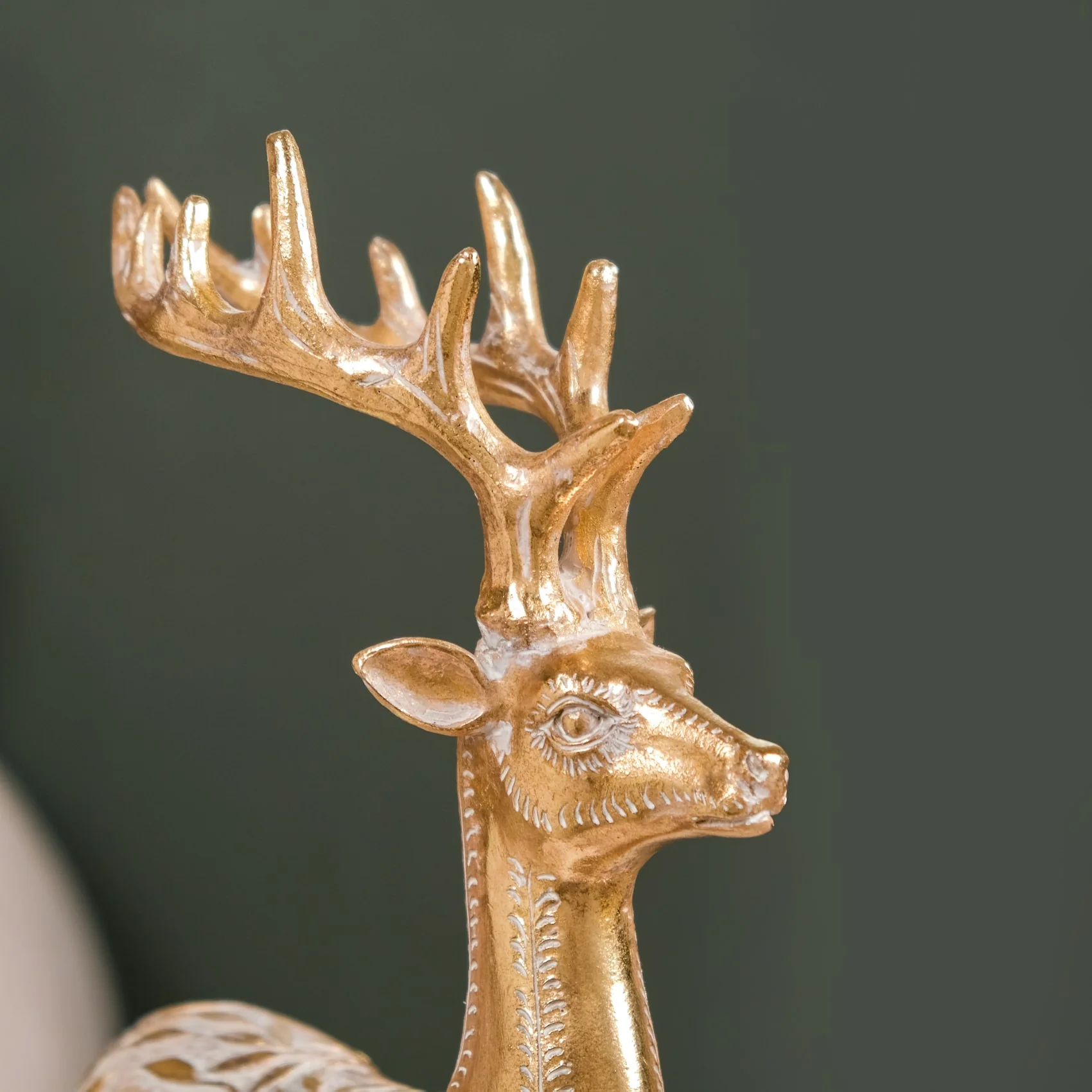 Majestic Gold Deer Showpiece For Home Decor - Image 8