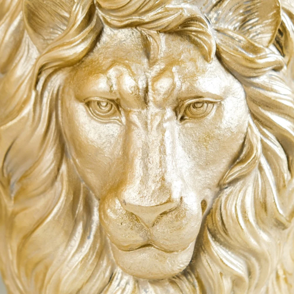 Majestic Lion Mane Resin Pot For Room Decor - Image 7