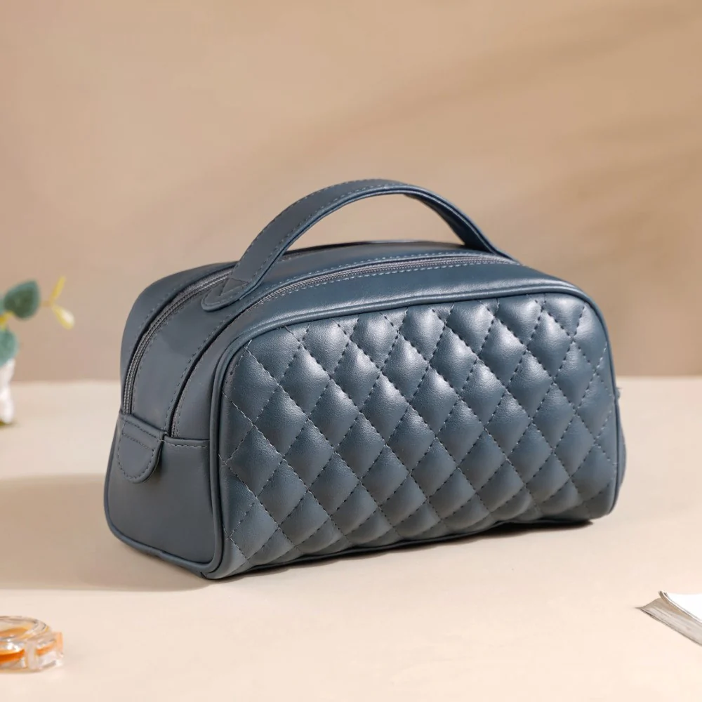 Makeup Pouch Multipurpose Large Bluish Grey - Image 5