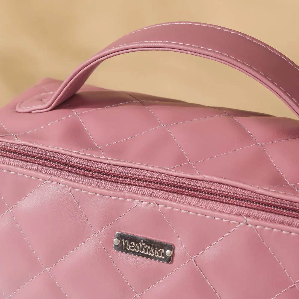 Makeup Pouch Organiser Pink Large Capacity - Image 14
