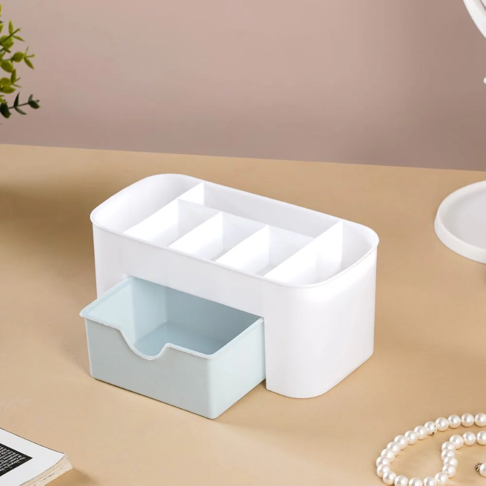 Makeup Storage Box With Drawer White - Image 4