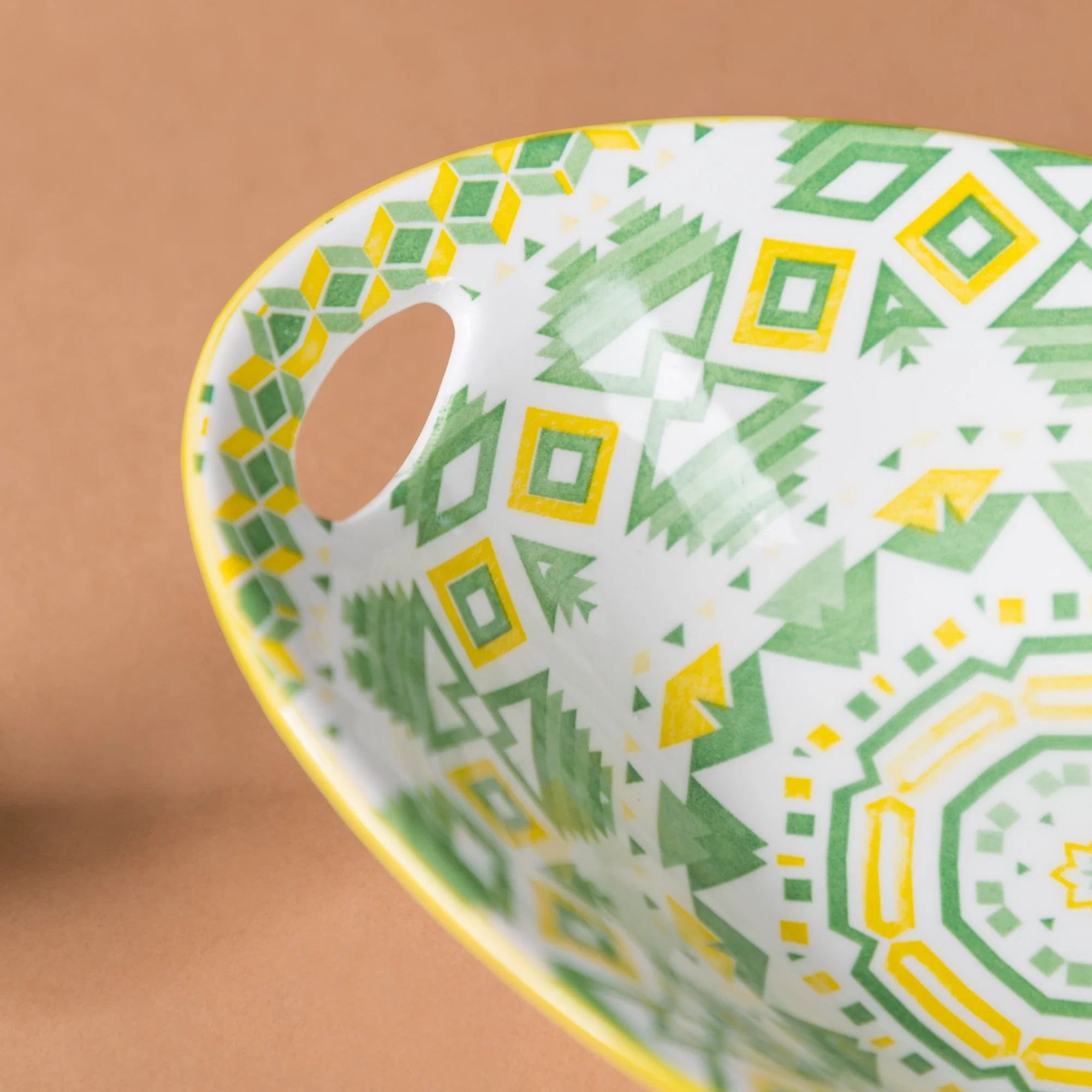 Mandala Diamond Baking Dish With Handle Green - Image 6