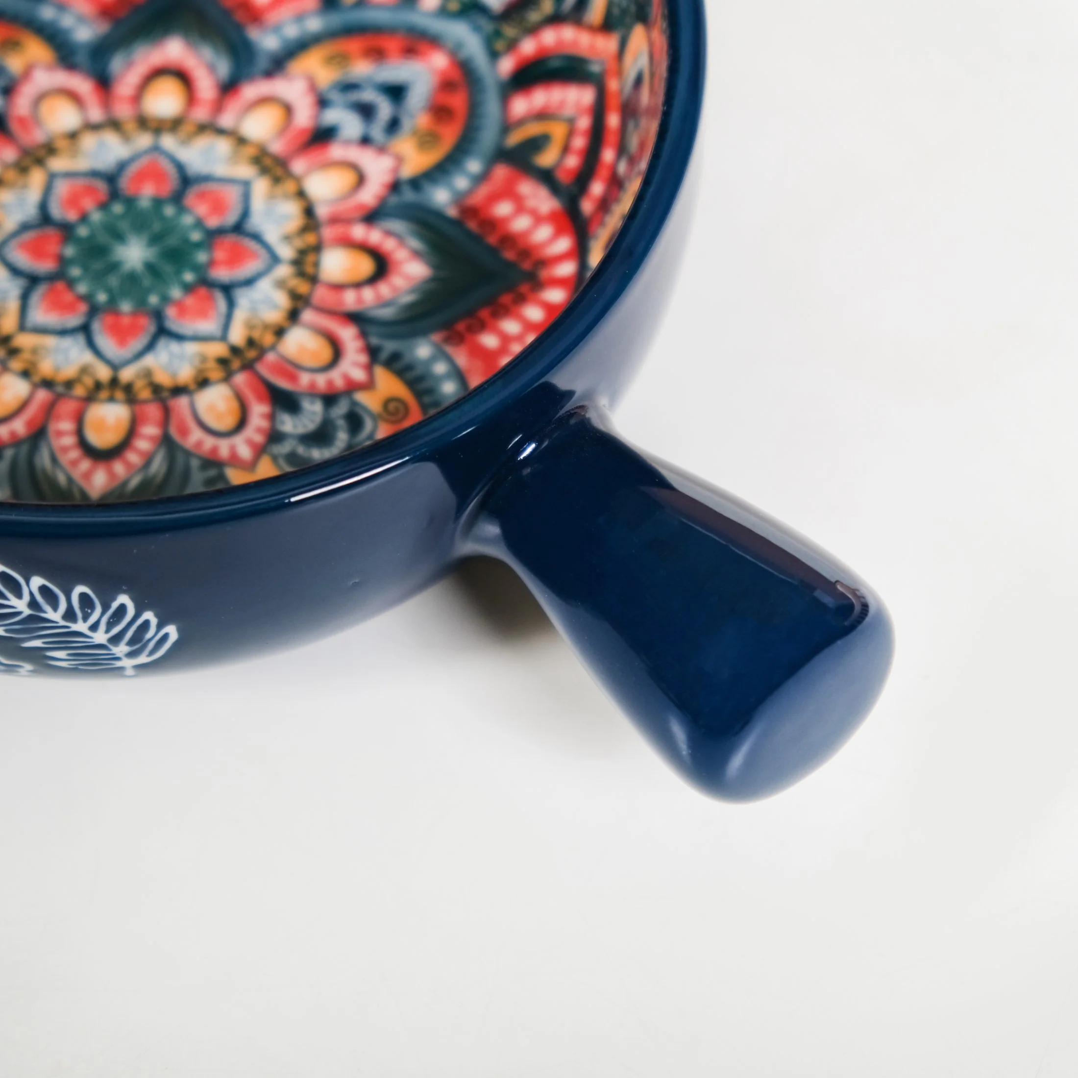 Mandala Melange Dish Bowl With Handle Blue 600ml - Image 7