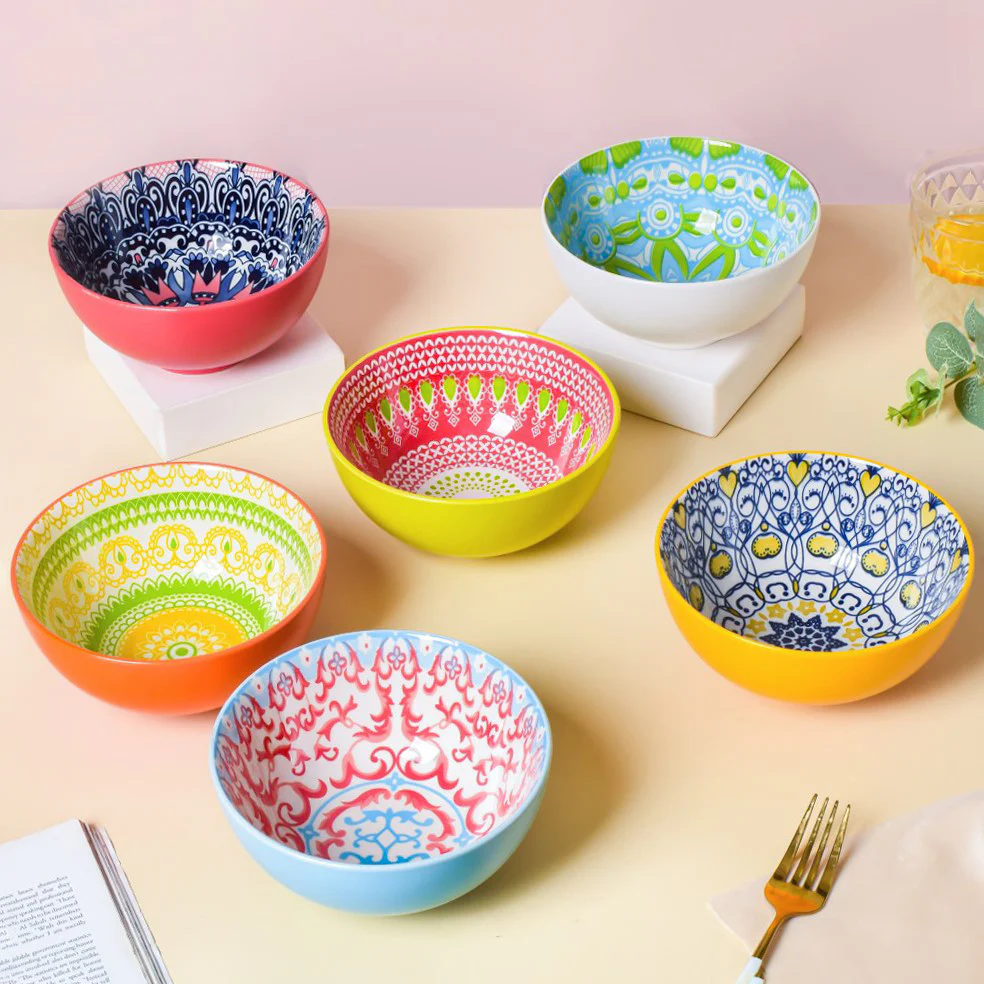 Mandala Pop Snack Bowl Green 400ml Set Of 2 - Image 9