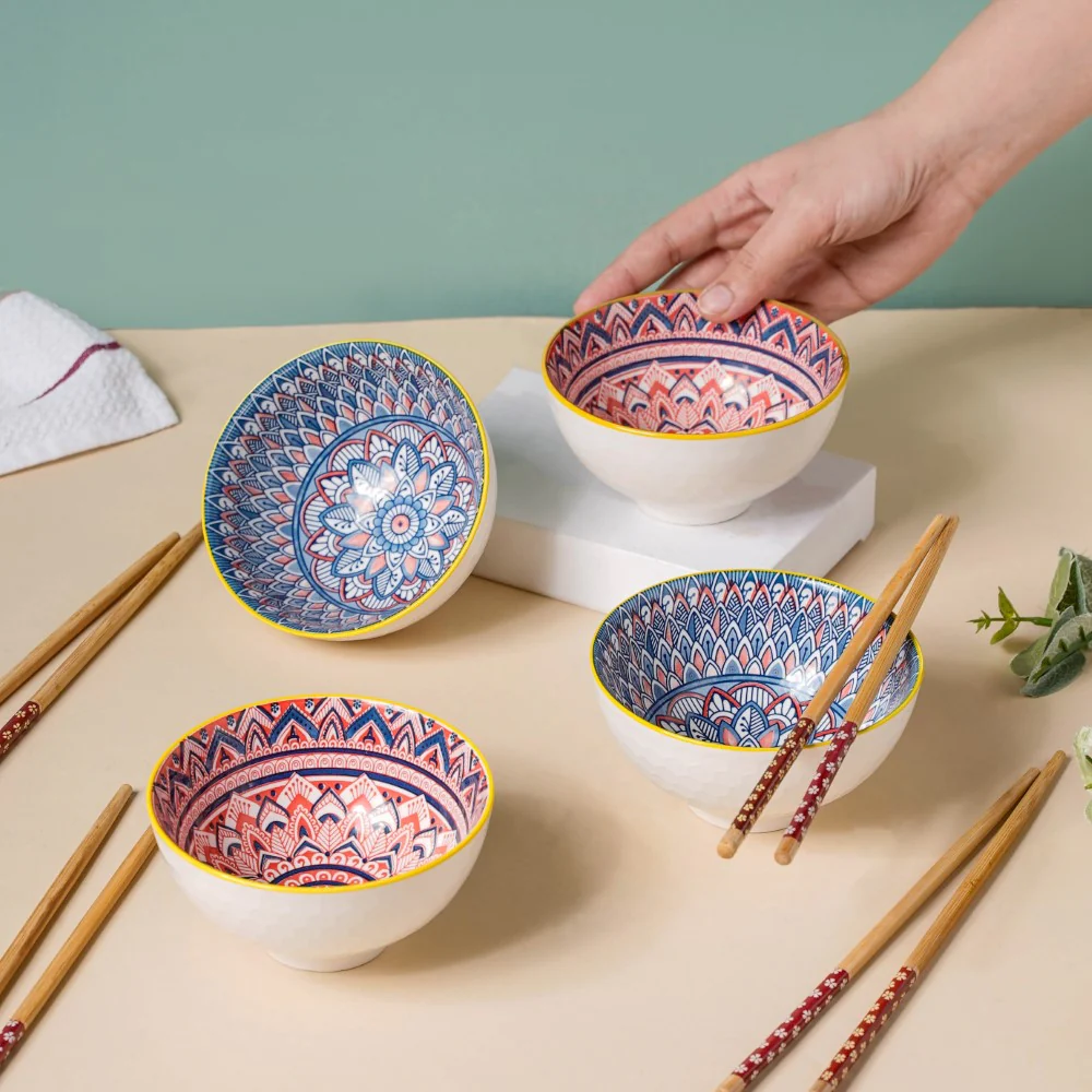 Mandala Ramen Bowl Set of 4 - Image 2