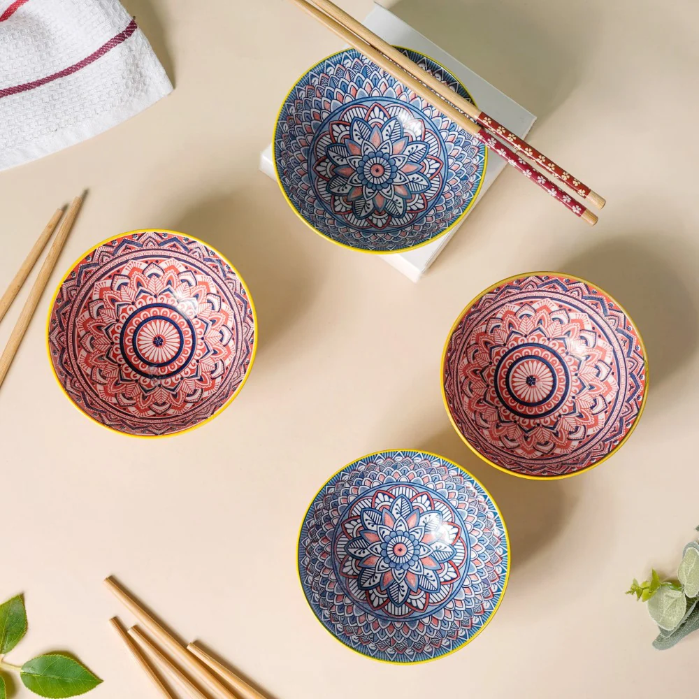 Mandala Ramen Bowl Set of 4 - Image 3