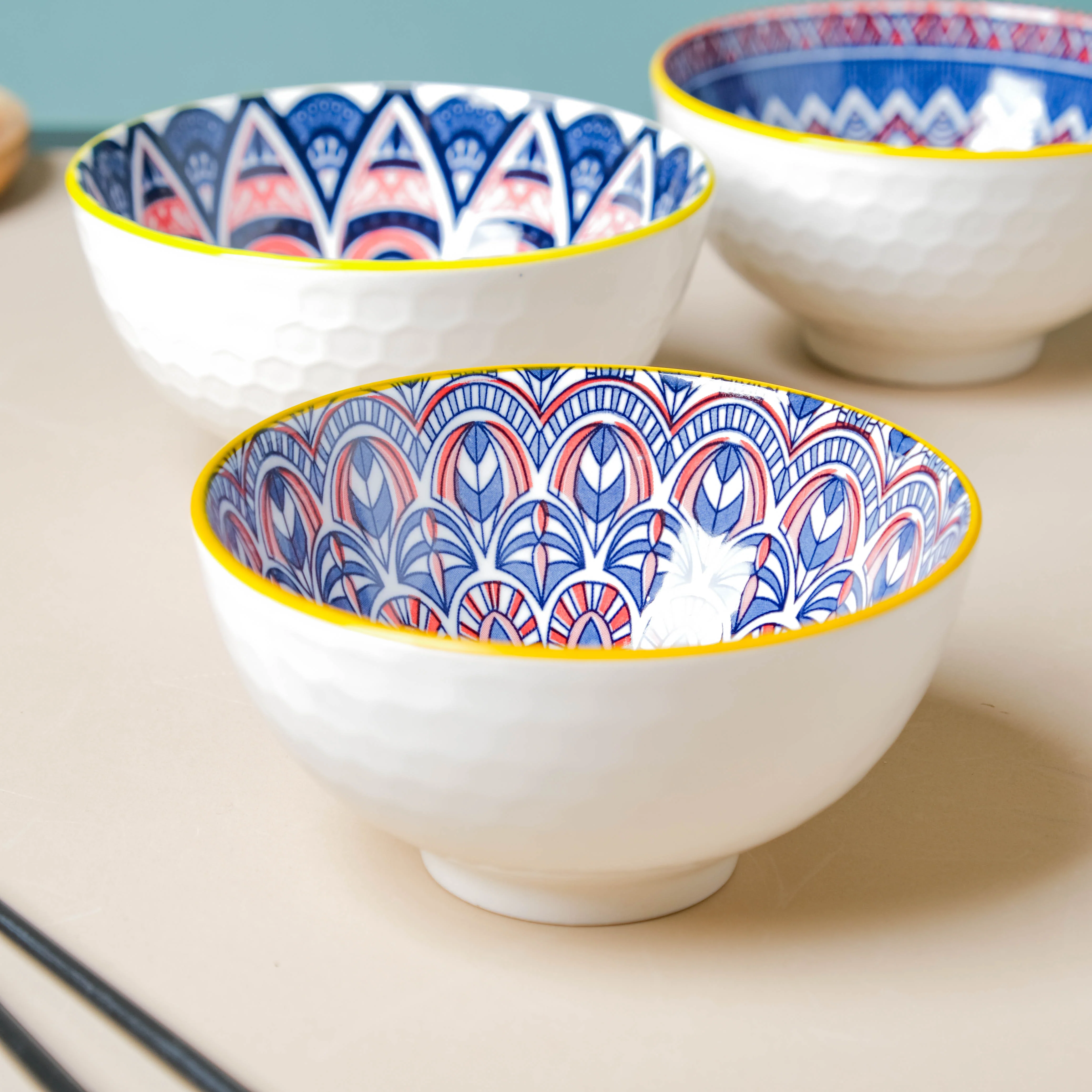 Mandala Snack Bowl Set Of 6 With Chopsticks - Image 12